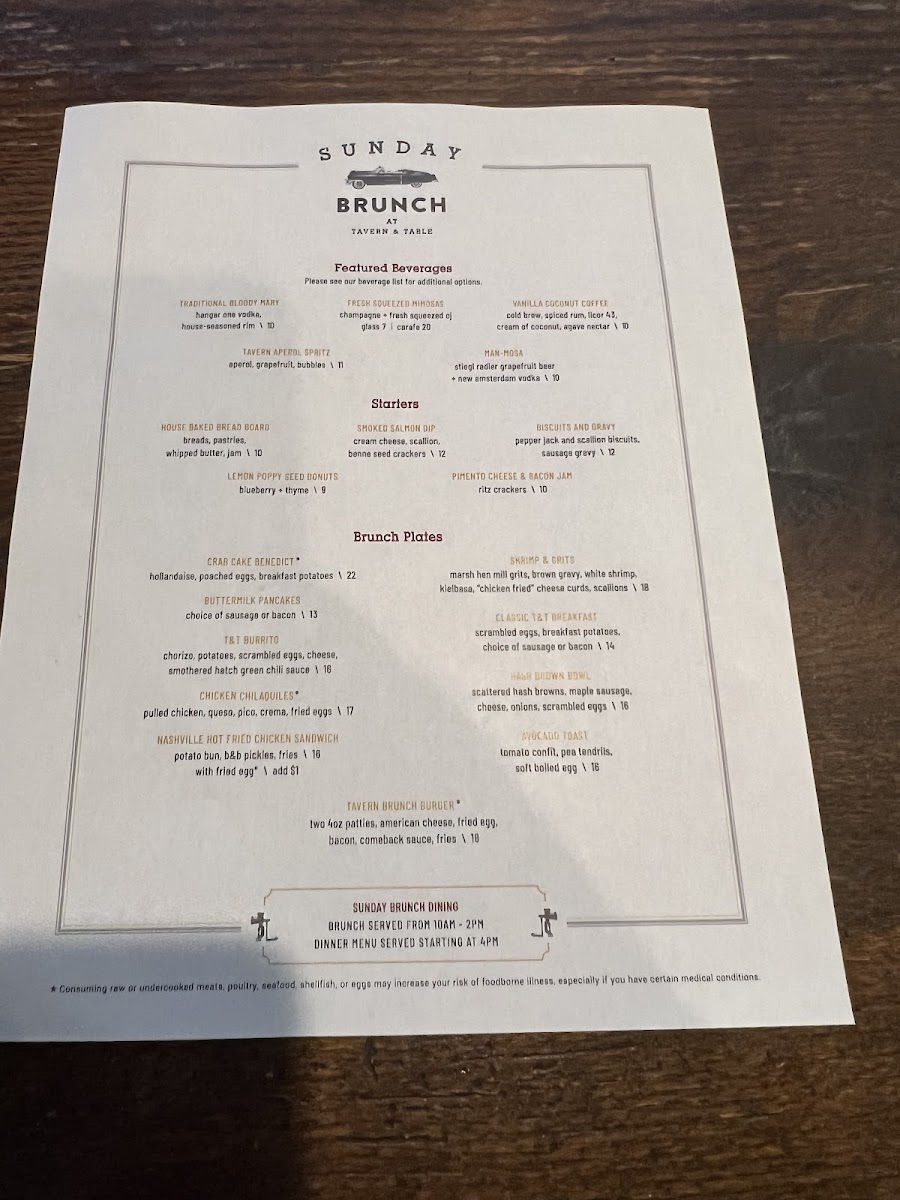 Menu - Tavern & Table photo 10