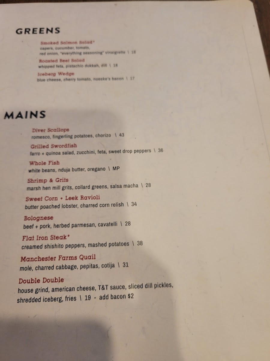 Menu - Tavern & Table photo 9